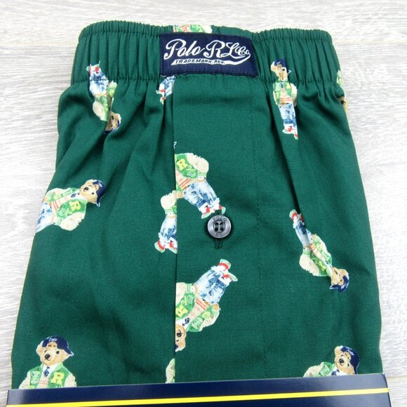Polo Ralph Lauren Bear Boxer Briefs Men's Size Large Green NEW - Picture 4 of 10